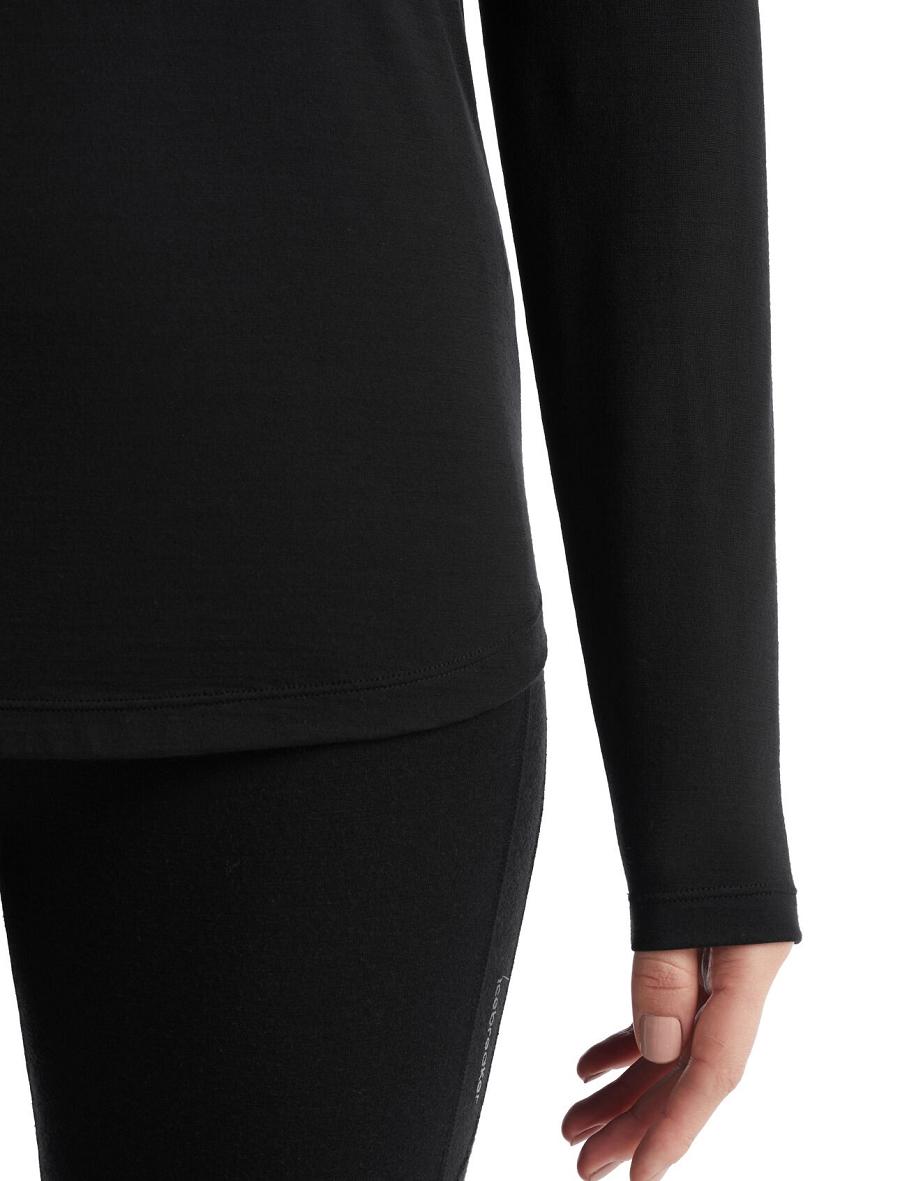 Long Sleeve Icebreaker Merino Sphere II T-Shirt Femme Noir | FR 1644PJJQ